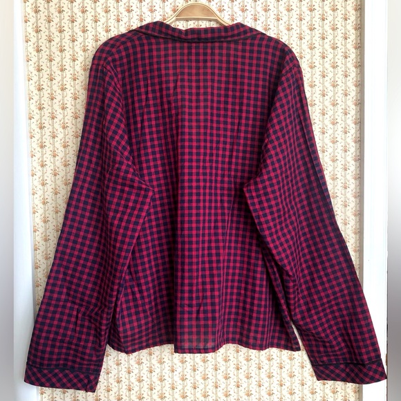 NWT Madewell Bedtime Cotton Gingham Check Plaid Pajama Top | XXL - Picture 6 of 7